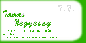 tamas negyessy business card